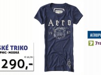 Aktuální akce - Dámské triko Crest Graphic - Modrá se slevou 46%